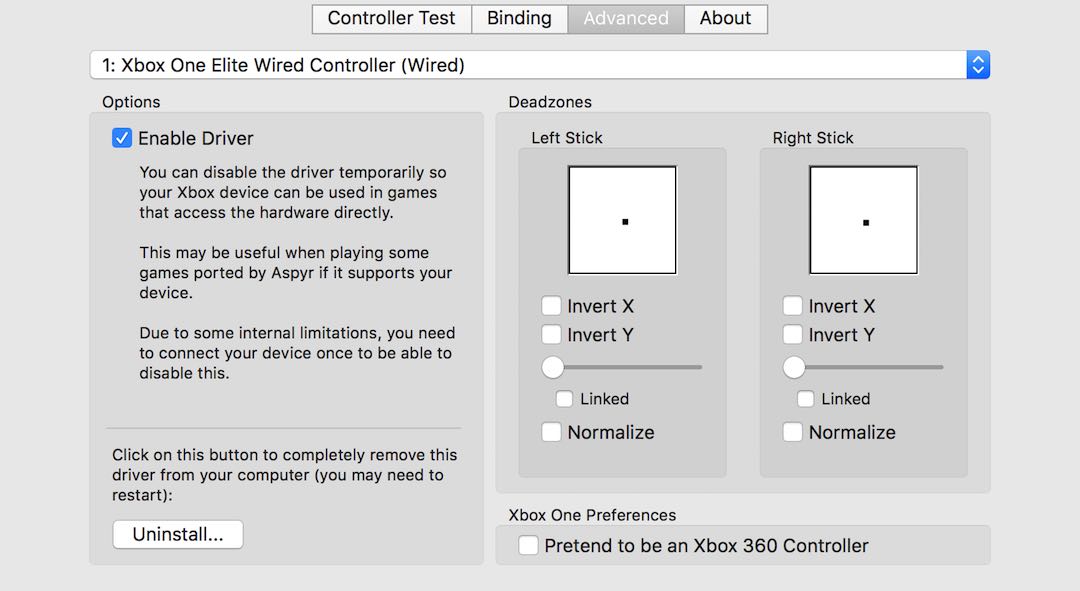 mac drivers for xbox one controller